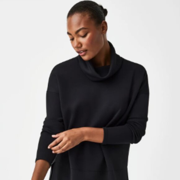 Spanx AirEssentials Turtleneck Tunic Pullover Black S - Picture 2 of 3